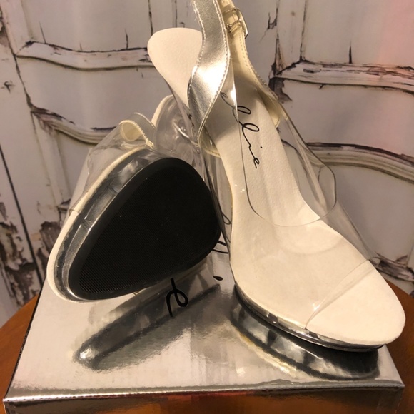 Ellie Shoes Competition Women's Clear Heeled Sandal - Picture 6 of 8